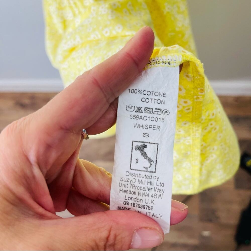 NWT Suzy D yellow floral cottagecore prairie maxi sundress oversized small - Picture 9 of 9
